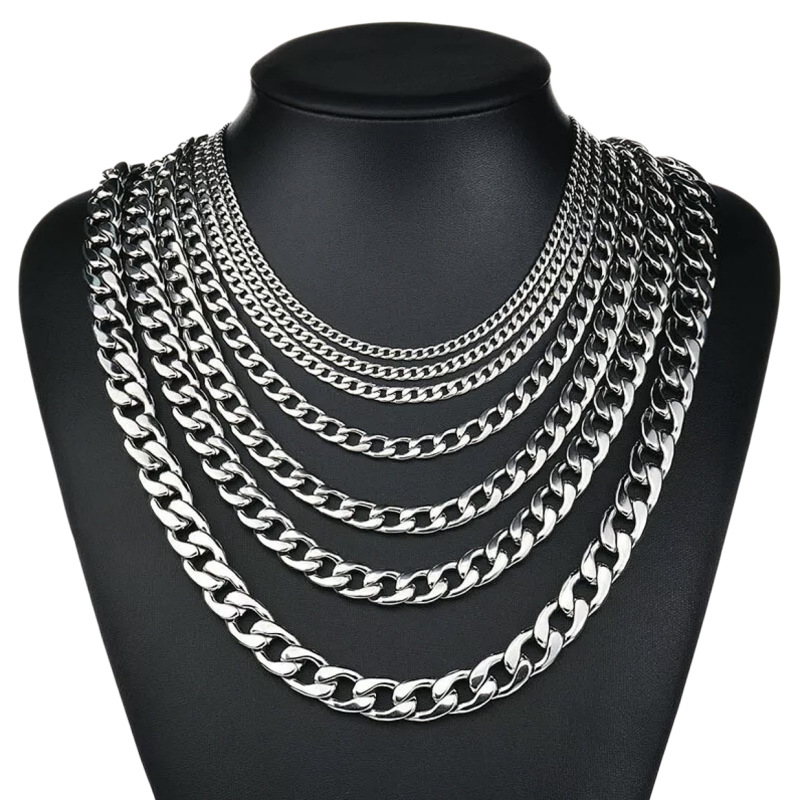 Cuban Link Chain 12Mm - YQ 3MM-10MM 316Lステンレス鋼キューバンチェーンネックレス メンズジュエリーアクセサリー ネックレス 男性用チェーン