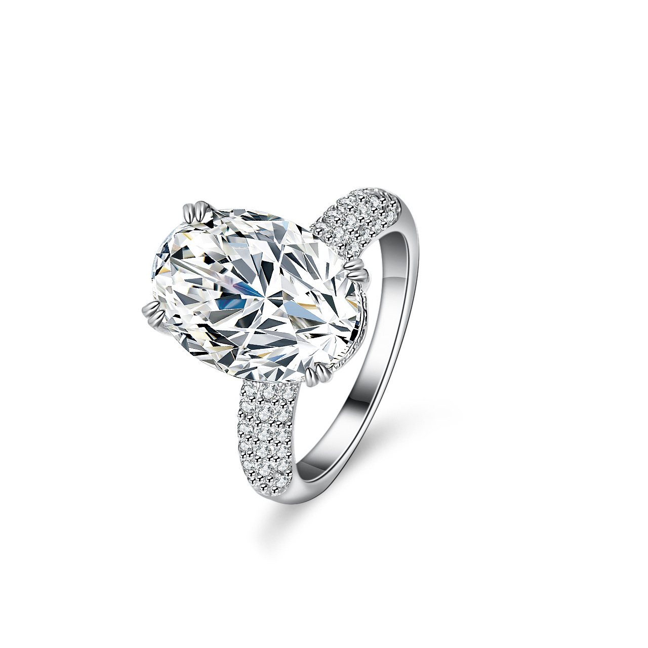 エイリアン 18K ゴールド象嵌モアサナイトリング 女性用、 - Moissanite Engagement Ring 1 Carat のレビューと価格