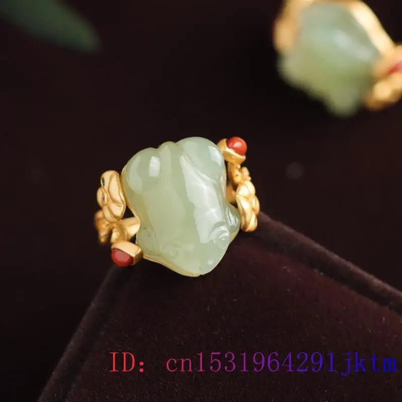 女性のファッションジュエリー,緑の翡翠のカエルの形をしたリン - Rings のレビューと価格
