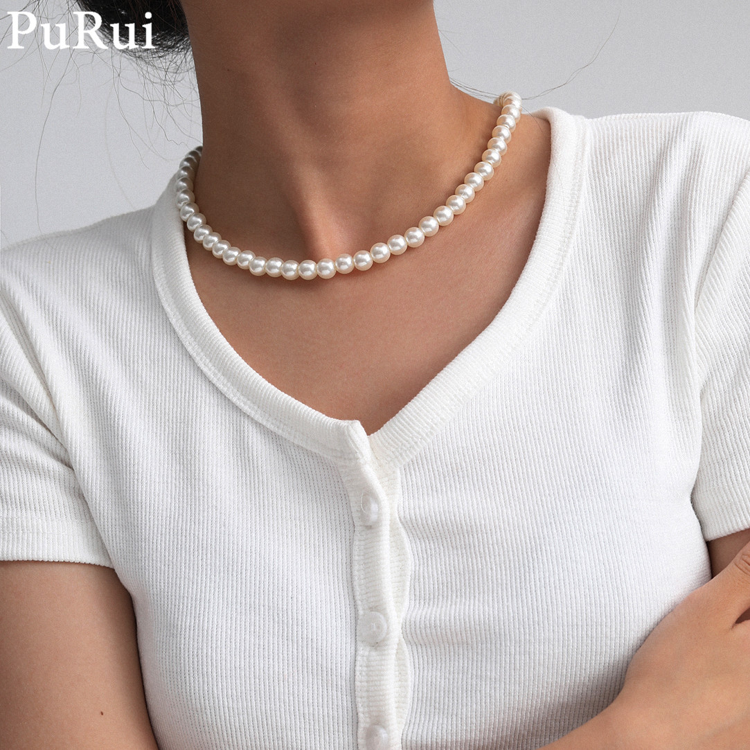 女性のための豪華な模造真珠ネックレス,チョーカー,ヴィンテー - Pearl Choker Necklace Vintage のレビューと価格