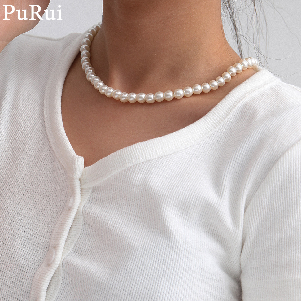 女性のための豪華な模造真珠ネックレス,チョーカー,ヴィンテー - Pearl Choker Necklace Vintage のレビューと価格
