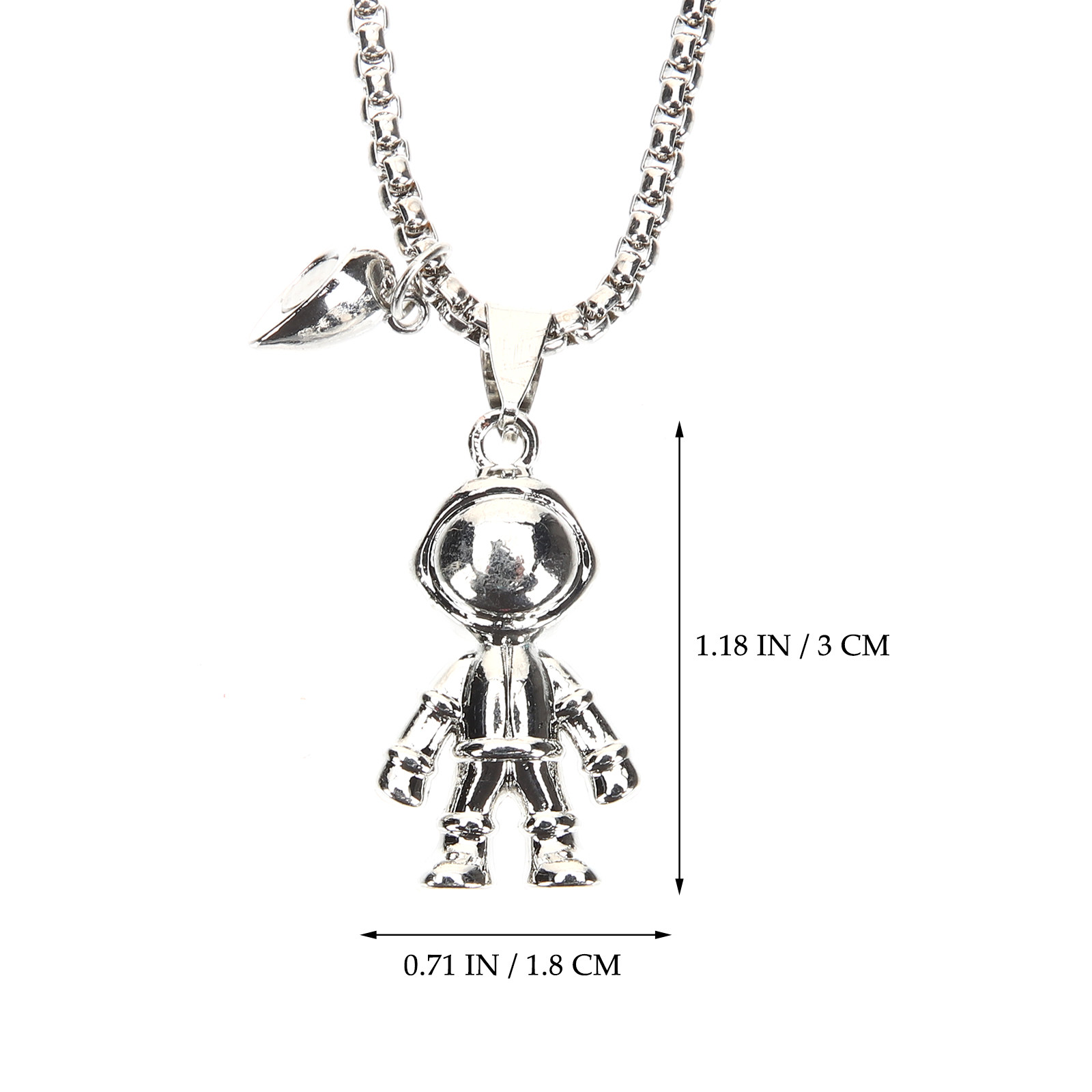 宇宙飛行士のチャームが付いた、お揃いのペアネックレス。磁石式 - Magnetic Couple Matching Necklaces のレビューと価格