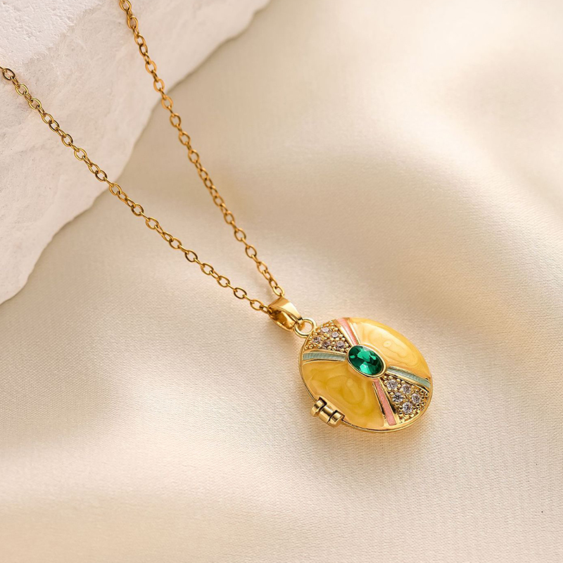 ANENJERY 316L ステンレス鋼開閉可能なオーバルハ - Heart Locket Necklace Photo のレビューと価格