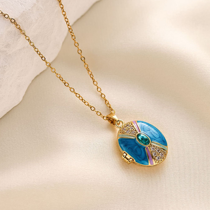 ANENJERY 316L ステンレス鋼開閉可能なオーバルハ - Heart Locket Necklace Photo のレビューと価格