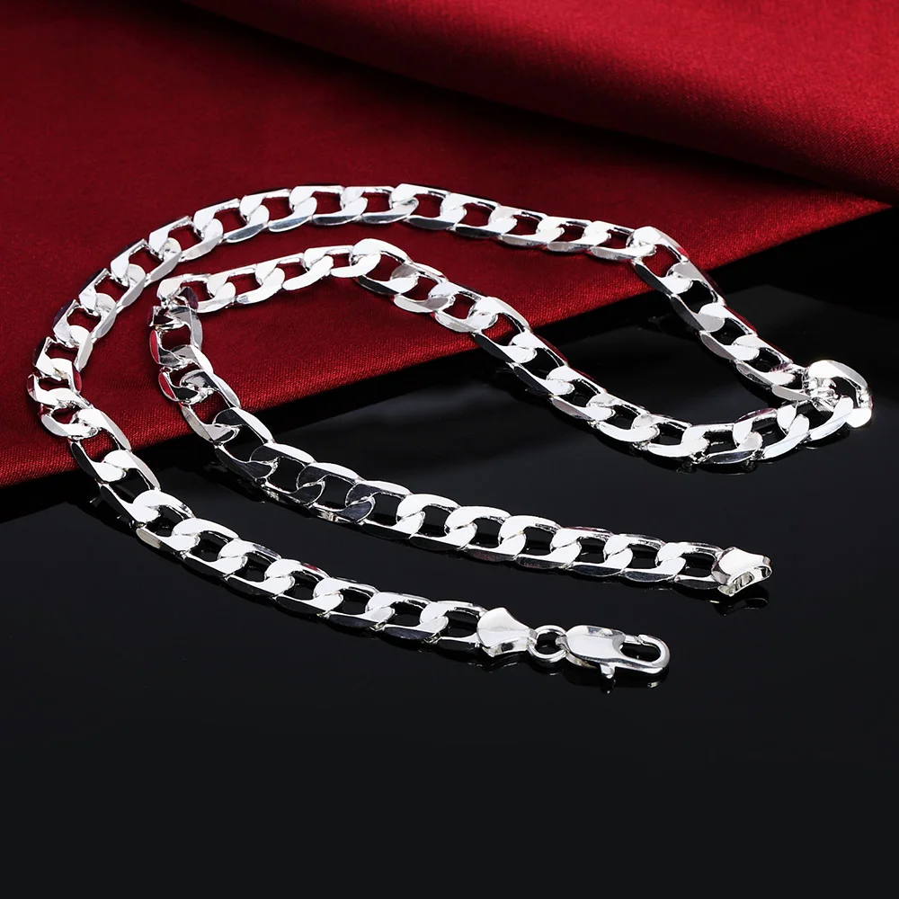 男性と女性のための925スターリングシルバーのネックレス,1 - 925 Sterling Silver Chain Necklace Men のレビューと価格