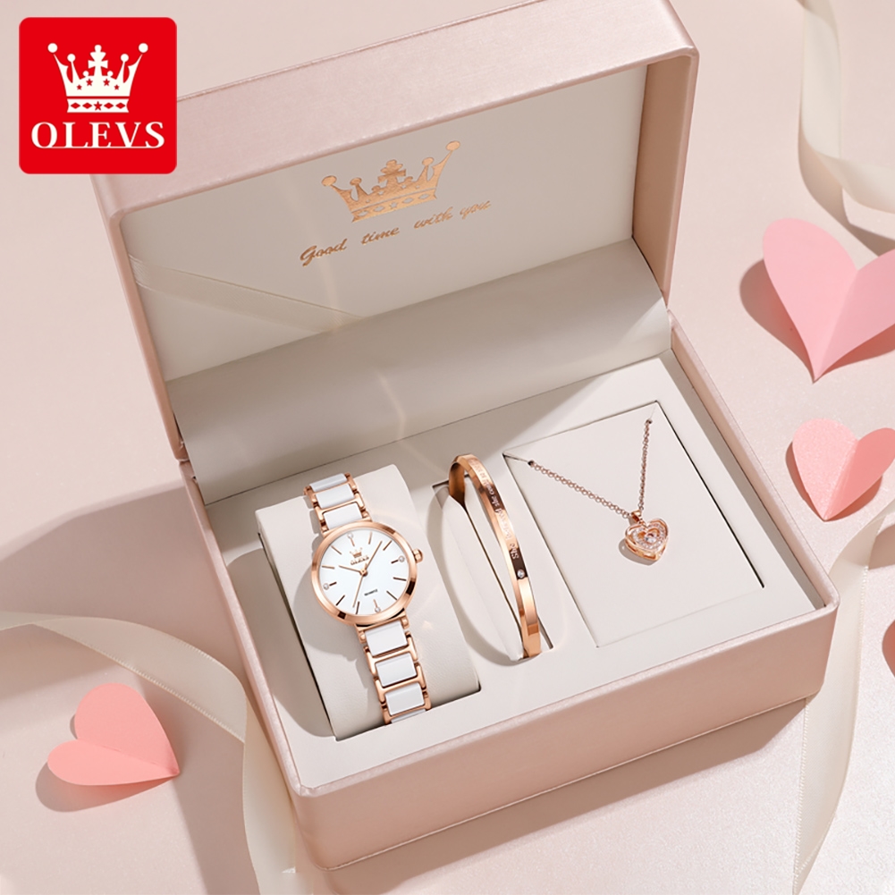 OLEVSレディース腕時計5877高級エレガントクォーツ腕時 - Watch Accessories のレビューと価格
