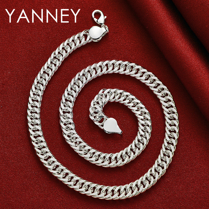 男性と女性のためのスネークチェーンネックレス,925スターリ - Cuban Link Chain 12Mm のレビューと価格