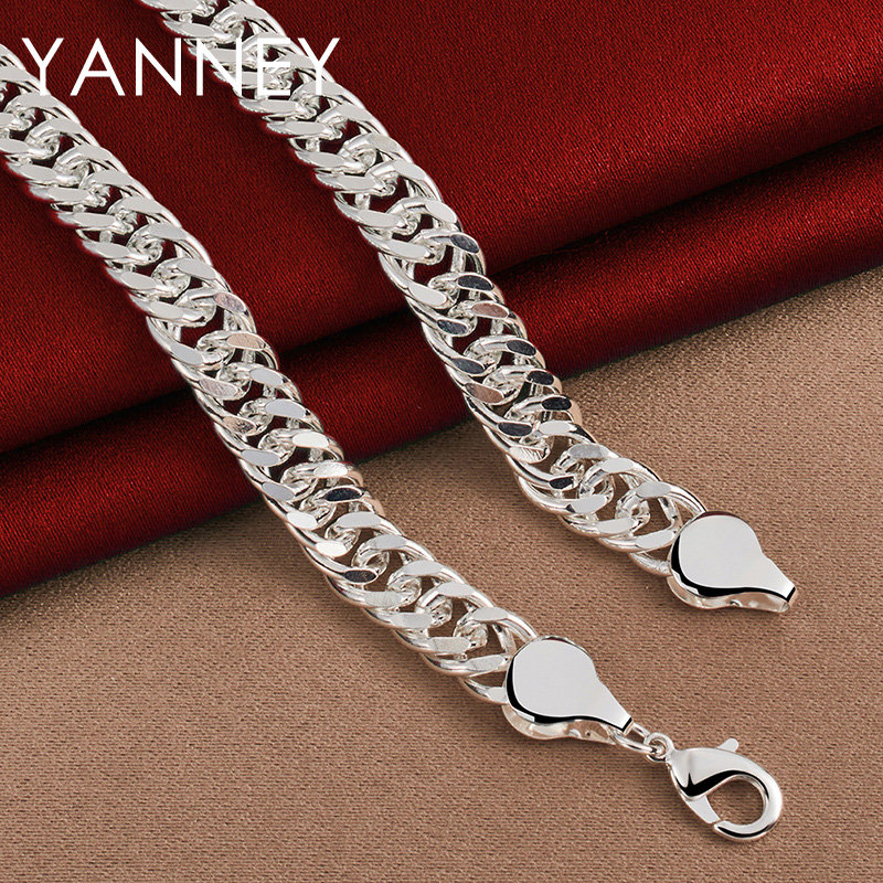 男性と女性のためのスネークチェーンネックレス,925スターリ - Cuban Link Chain 12Mm のレビューと価格
