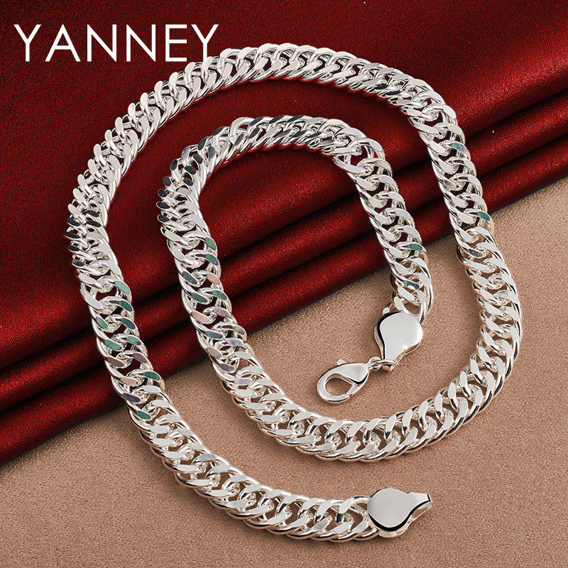 男性と女性のためのスネークチェーンネックレス,925スターリ - Cuban Link Chain 12Mm のレビューと価格