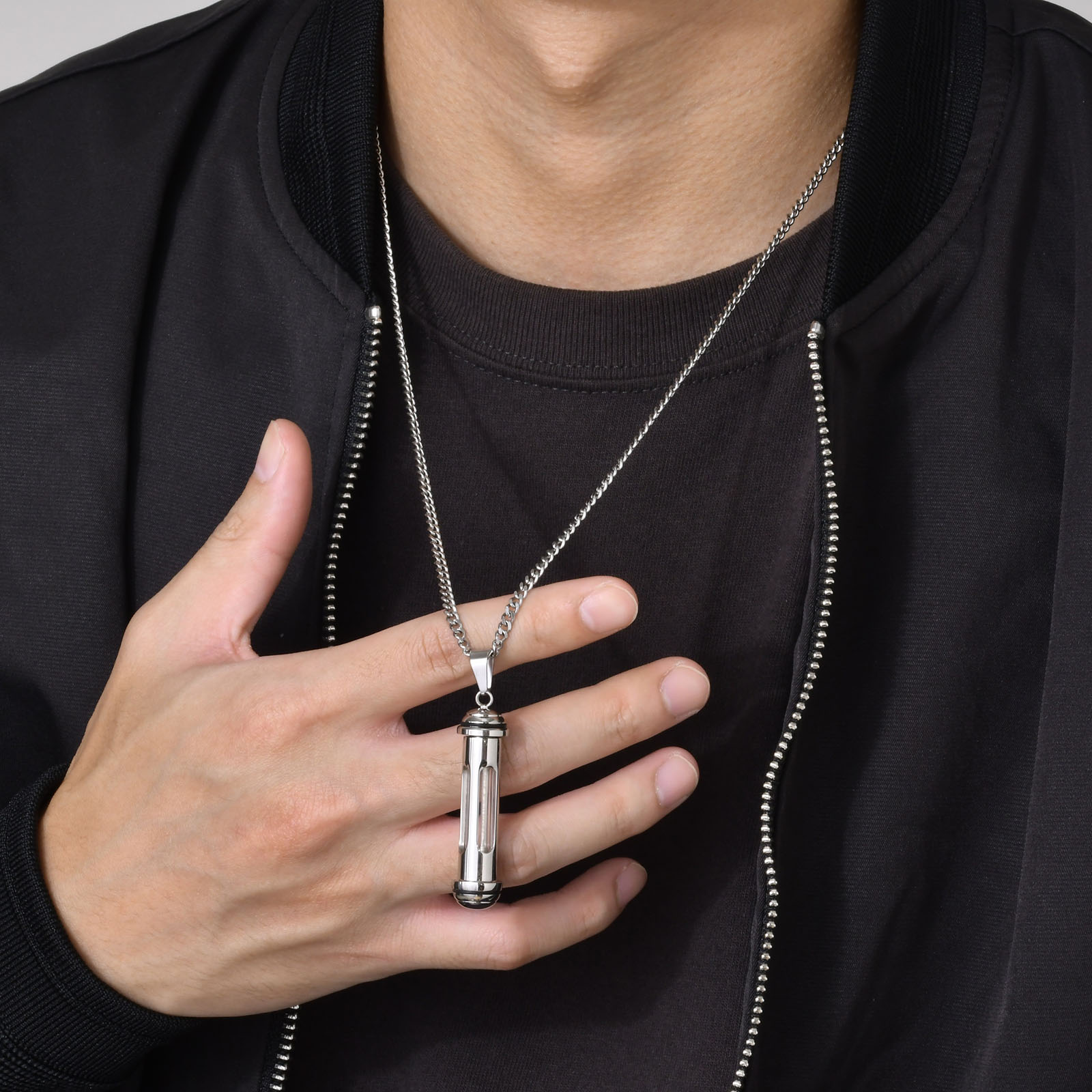 Vnox-男性用ステンレス鋼のネックレス,黒のストリートスタ - Cuban Link Chain 12Mm のレビューと価格