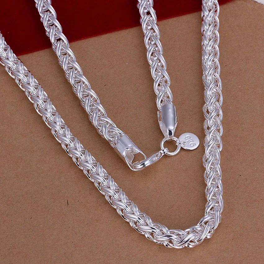 50 センチメートル 925 スターリングシルバー 6 ミリ - 925 Sterling Silver Chain Necklace Men のレビューと価格