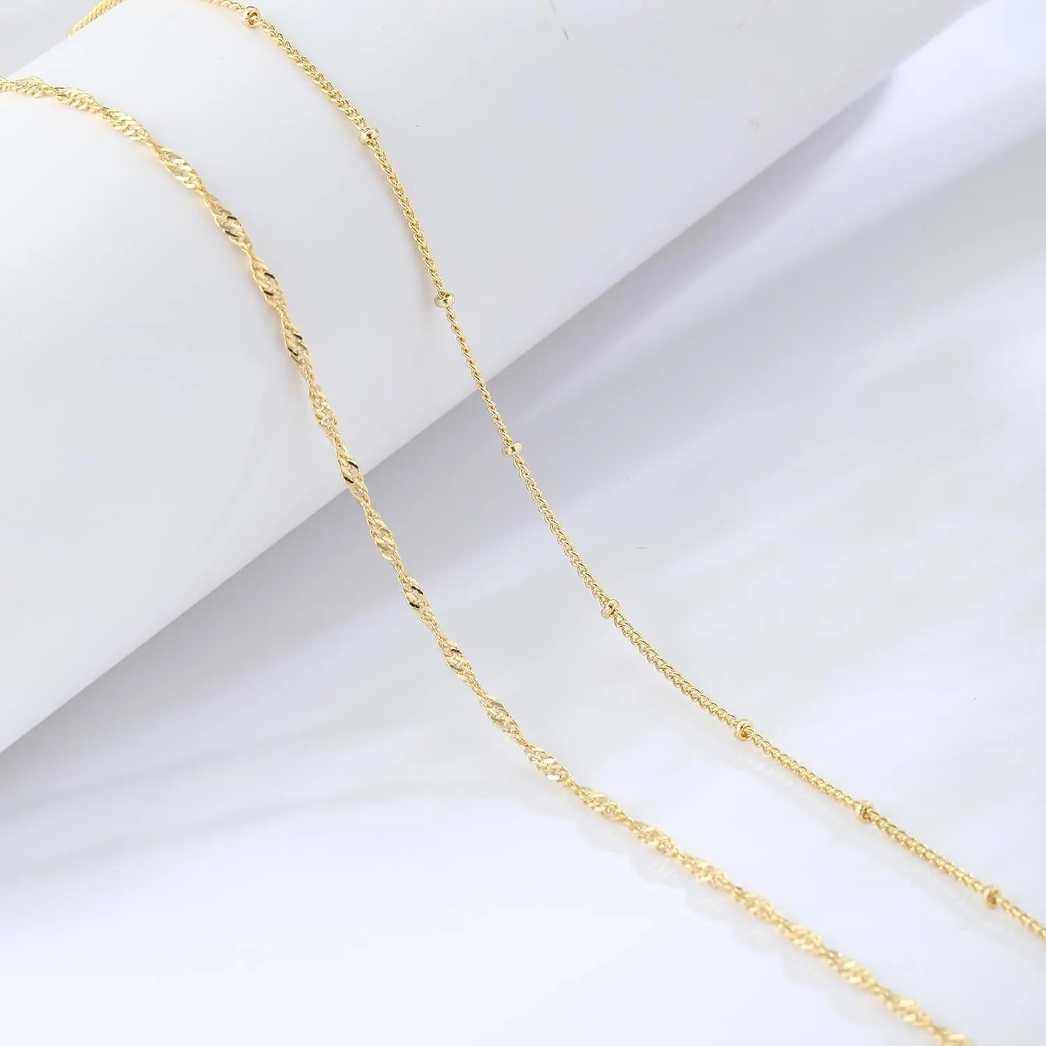 14K金メッキ 26-33インチ 調節可能なウエストビーズチ - Body Jewelry のレビューと価格